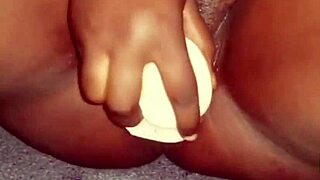 Ebony Woman Rips Clothes For Solo Masturbation With Dildo To Orgasm