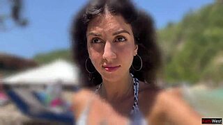 hot cum dripping on my face at crowded beach
