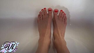 Teen Tattoos Her Body While Masturbating in Bathroom