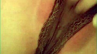 Cute girl soaks her panties