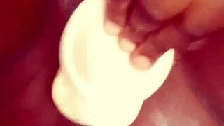 Ebony Woman Rips Clothes For Solo Masturbation With Dildo To Orgasm