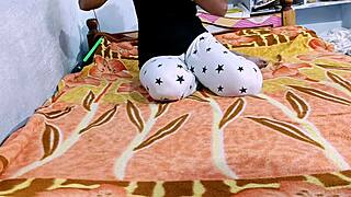 Indian housewife gives her husband a sensual massage
