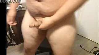 Fat Solo Guy Shoots Cumshot With Big Black Cock