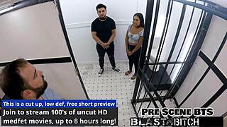 Mia’s Pussy Blasted with Vibrator as Brother Watches Backstage