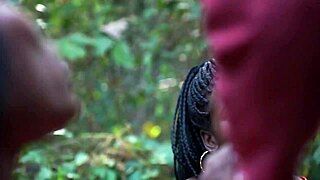 Ebony Women Engage in Cunilingus, Muff Diving, and Group Fucking in Bent Over Positions