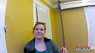 Redhead Carolyn Intensely Fingers Pussy and Deepthroats Cock