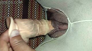 Pretty shaved girl takes creampie in wet pussy