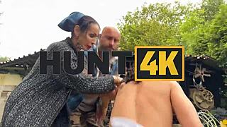 Hunter Enjoys Outdoor Sex with Hot Brunette