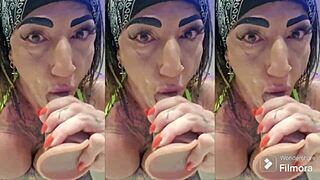 Danaxmuscles cries during brutal deepthroat action, damn!