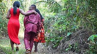 Ebony Women Engage in Cunilingus, Muff Diving, and Group Fucking in Bent Over Positions