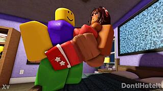 Myra explores wild noob whorblox adventure