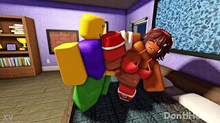 Myra explores wild noob whorblox adventure