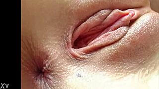 European model Bambi's tight pussy and anal toy play