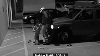 slut sneaks blowjob to security guard avoiding fine