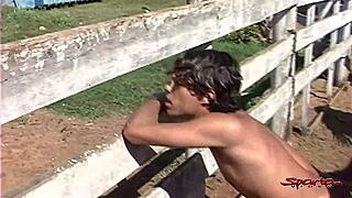 Holy Hell! Tanned Twink Ass-Fucked by Vet at Horse Stable!