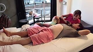 Latina Bounces on Cock in Hotel