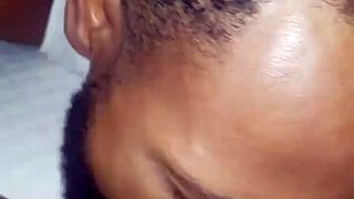 Brown girl gets her tight pussy devoured with raw hunger.