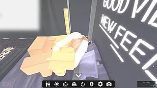 Blonde gets rough fucked by headless man