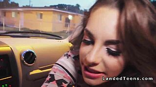 Small Tits Teen Hitchhiker Bangs Huge Dick in Public