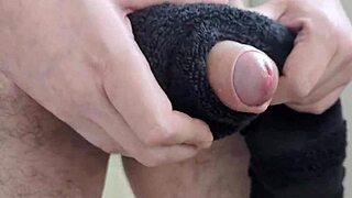 this towel feels so real during my massive cumshot in the bathroom