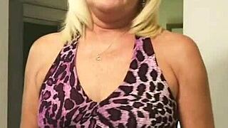 Blonde Housewife Orgasms Riding