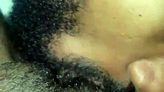 Brown girl gets her tight pussy devoured with raw hunger.