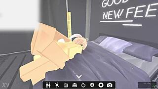 Blonde gets rough fucked by headless man