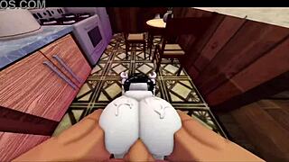 wife cooks dinner so i pound her big ass hard