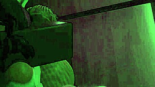 Fat girl in costume gets rough clothed fucking in 3D Roblox porn