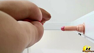 Katerina Hartlova's naughty dildo play in socks revealed