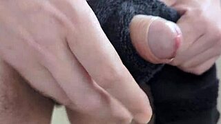 this towel feels so real during my massive cumshot in the bathroom