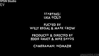 How does Lika Gold handle DP and ATM with deep anal cumshots?