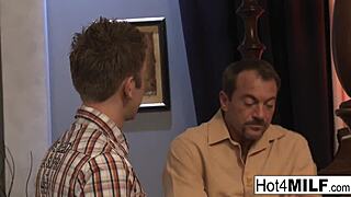 busty blonde milf gets two hot loads on face