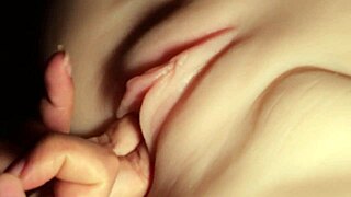 Fetish play with a cute girl and real doll