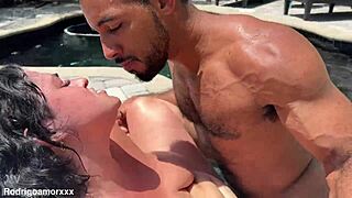 Poolside BBW Josie Jaxxon Takes Intense Missionary Pounding