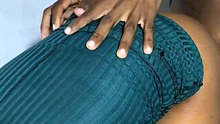 ebony slender milf takes it deep with wet tight pussy