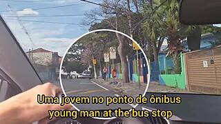 Public Handjob in Car While Seeking Hard Info