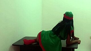 Skinny Brunette Does an Erotic Dance for Her American Boyfriend