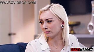 Sexy Blonde Babysitter Caught Jerking Off And Gets Fucked Hard By Monster Cock