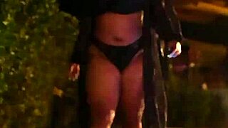 Reach orgasm by poolside with big black cock and feet!