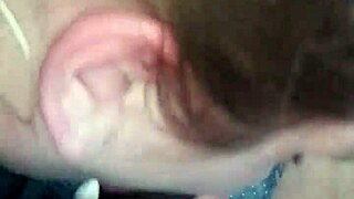 Sloppy blowjob in public outdoor setting