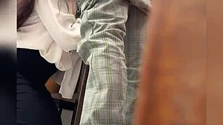 latina teacher bangs student in classroom public video