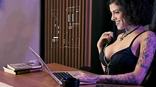 The busty slut hires a black prostitute for ass licking