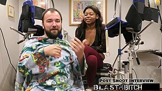 Minnie Roses gets her face full of cum after sucking a dick