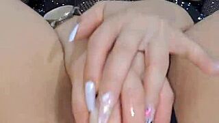 sexy solo show with delicious masturbation. incredible squirt moment, wow!