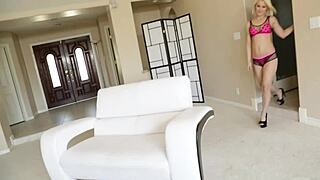 She receives my huge dick in her mouth