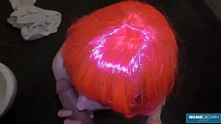 Sexy Miss Pink Kneels For Intense Cock Sucking Session!