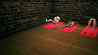 Girls Playing at the Gym in Secret