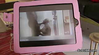 german teen helps with dirty talk masturbation