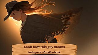 Look how this guy moans with boyfriend in erotic orgasm solo